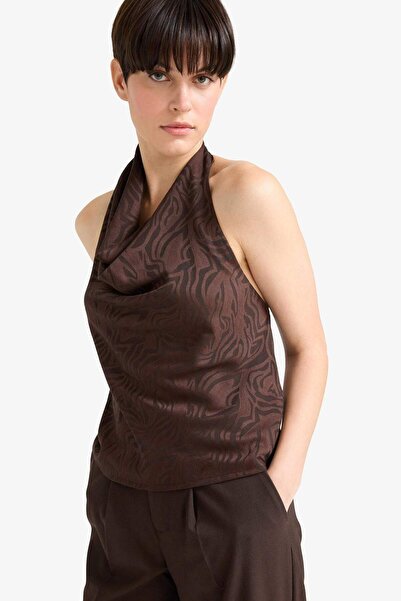 DeFacto Αμάνικη μπλούζα με κανονική εφαρμογή με λαιμόκοψη σατέν G3246AX25WN