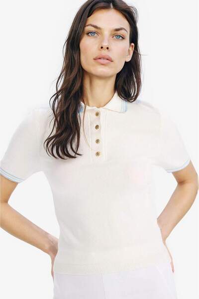 DeFacto Slim Fit Slim Fit Polo Neck Basic Solid Knitwear Short Sleeve Sweater E5038Ax25Sp