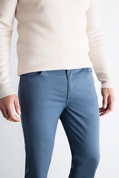 DeFacto Chino Canvas-Hose, schmale Passform, schmale Passform, Baumwolle, dehnbar, schmales Bein, C9441ax24au