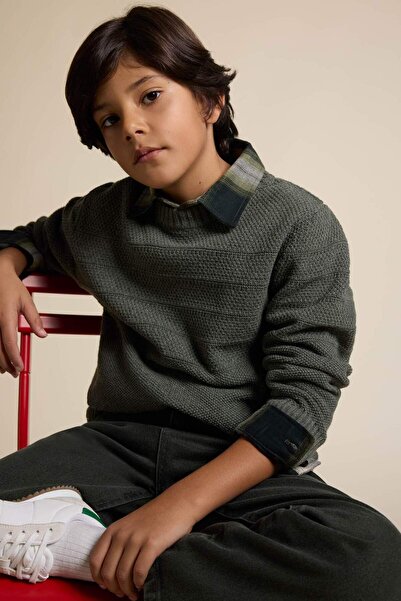 DeFacto سترة تريكو برقبة دائرية للأولاد F0958A825WN