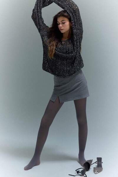 DeFacto Women's Black Thermal Pantyhose A7337Axns