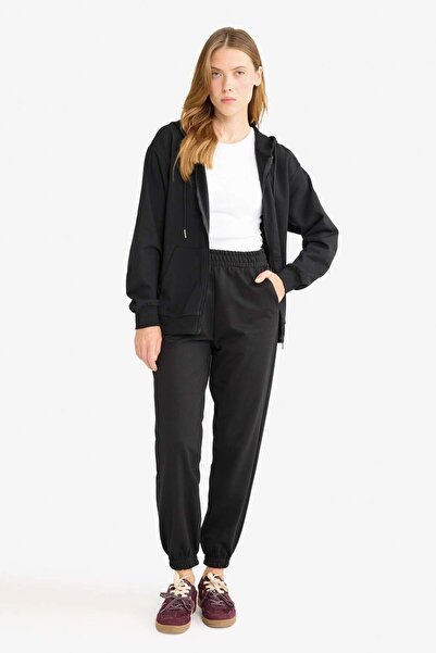 DeFacto Jogger Eşofman Altı Basic Düz Beli Paçası Lastikli Cepli D4234ax24au