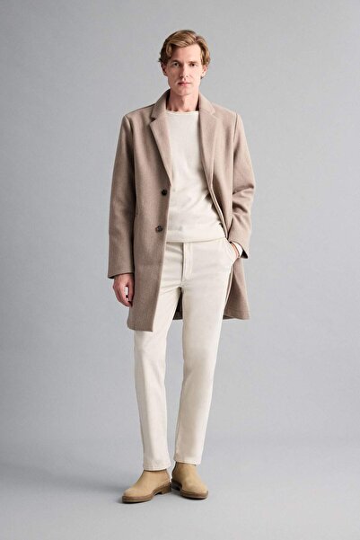 DeFacto Ανδρικό παλτό βιζόν Relax Fit με γιακά με κουμπιά και τσέπες Parka Y8903AZ24AU