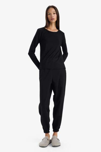 DeFacto Crew Neck Long Sleeve Top-Fall in Love F5032Ax25Wn