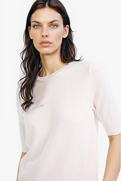 DeFacto Regular Fit Basic-Strickpullover mit Rundhalsausschnitt und kurzen Ärmeln D6272AX25SM