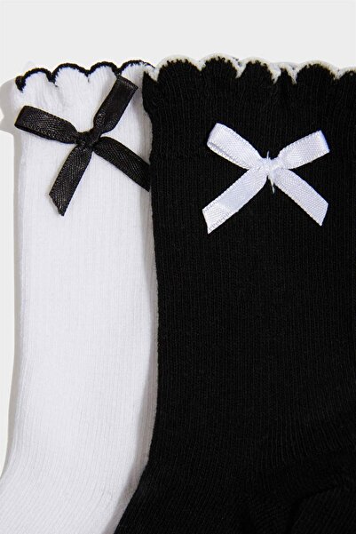 DeFacto Детски памучни дълги чорапи, 2 чифта F7214A8NS