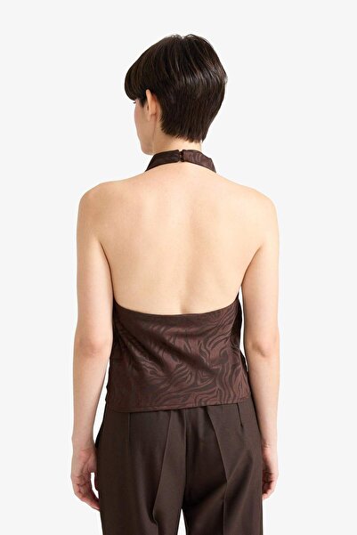 DeFacto Αμάνικη μπλούζα με κανονική εφαρμογή με λαιμόκοψη σατέν G3246AX25WN