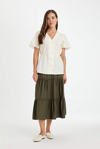 DeFacto Ελαστική μέση κανονική φούστα μίντι κιλό - D5194ax24au