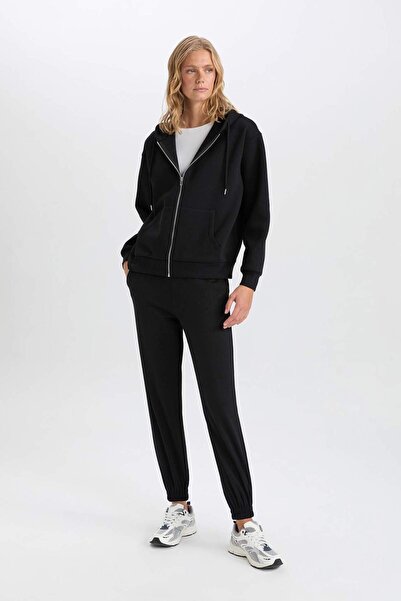 DeFacto Tenké mikinové kalhoty Jogger s vysokým pasem