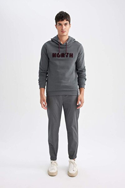 DeFacto Basic Cotton Jogger Pants - ίσια μέση, τσέπες με κορδόνια, ελαστικό πόδι D7782ax24au