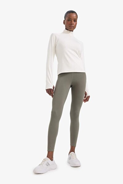 DeFacto DeFactoFit Slim Fit stojací límeček Sportovní tričko s dlouhým rukávem z těžké tkaniny B0811AX23AU