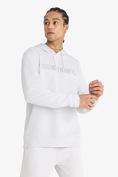 DeFacto DeFactoFit NBA Brooklyn Nets Standard Fit Kapuzenpullover mit bedrucktem Jacquard-Sweatshirt C8916AX24AU