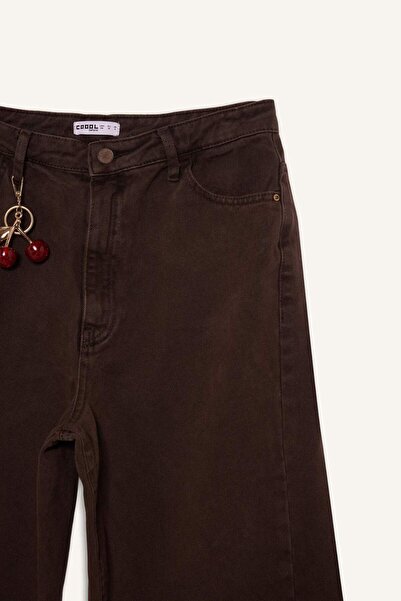 DeFacto Παντελόνι Gabardine με καραμέλα κεράσι με κανονική μέση Coool Barrel Fit G1174AX25AU