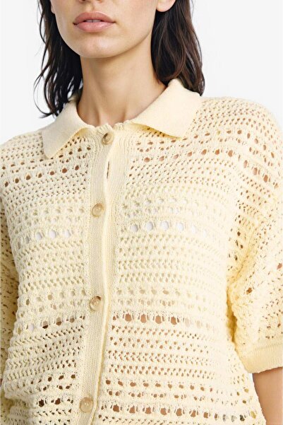 DeFacto New Season Slim Fit Slim Fit Polo Neck Cardigan