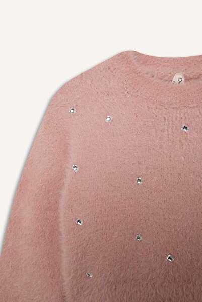 DeFacto Κοριτσίστικο πουλόβερ με χριστουγεννιάτικο θέμα Crop Crew Neck D1359A824WN