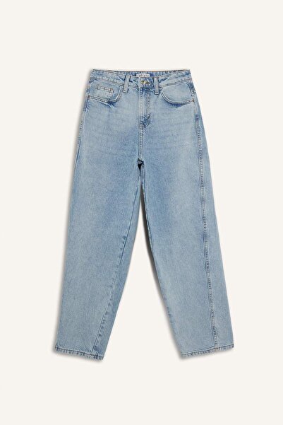 DeFacto Carrot Fit High Waist Ankle Length Jean Washed Pants C6389Ax24Au