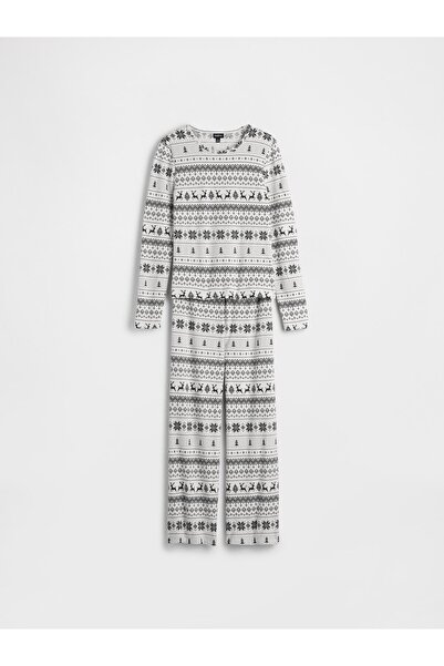 GAP Kadın Kırık Beyaz Pijama Takımı