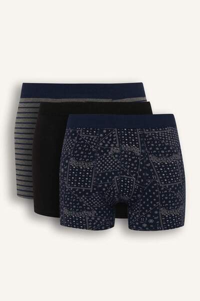 DeFacto Regular Fit ριγέ μπόξερ 3 τεμαχίων C3883AX24WN