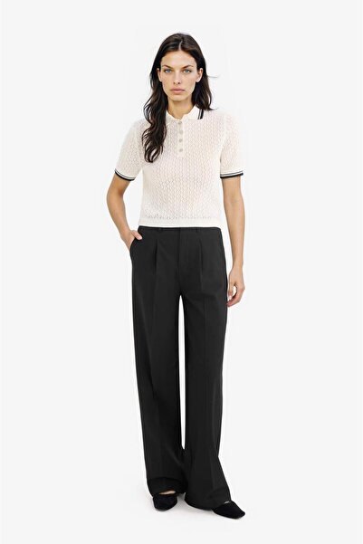 DeFacto Regular Fit Polo Neck Short Sleeve Knitwear Sweater E7153Ax25Sp