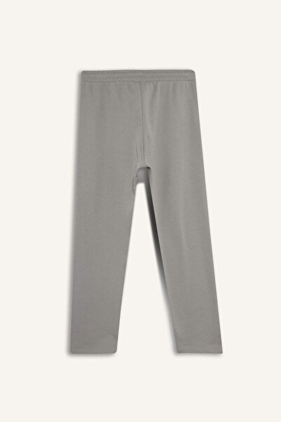 DeFacto Regular Fit Παντελόνι με κορδόνια μέσης με τσέπες ίσιο παχύ παντελόνι D7836AX25AU