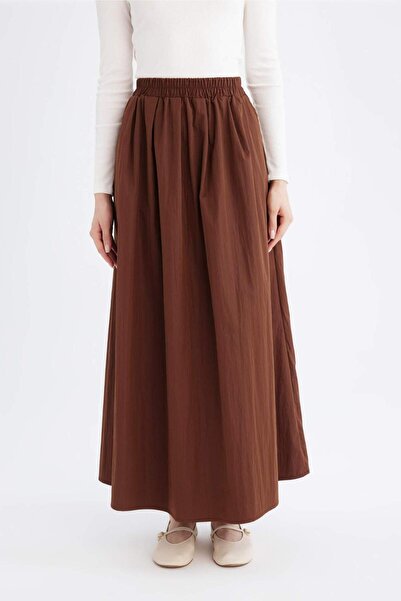 DeFacto Maxi sukně z padákové tkaniny s elastickým pasem do A E1265AX24WN