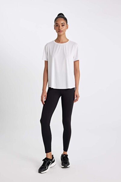 DeFacto DefactoFit černé vysoký pas obepínající stahovací pružné prémiové sportovní legíny C9191AX25SP