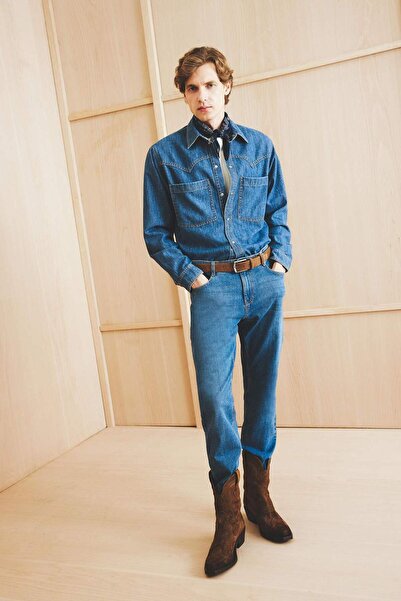 DeFacto Sergio Regular Fit Παντελόνι τζιν με κανονική εφαρμογή και κανονικό στήθος A6948AX23AU