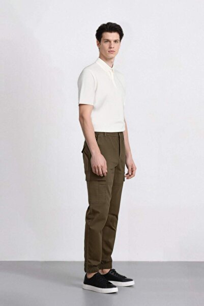 DeFacto Παντελόνι Gabardine Jogger - με τσέπη Cargo και ελαστική μέση C9163AX25SP