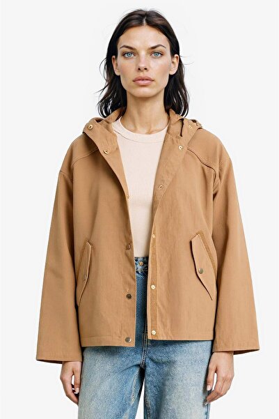 DeFacto Waterproof Regular Fit Hooded Snap Coat E8620Ax25Au