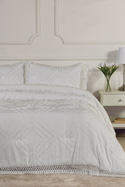 Elart Clara Bedspread Set (220X240 cm) Cream