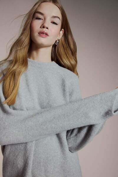 DeFacto Wool Blend Crew Neck Thick Knit Sweater G1396Ax25Wn