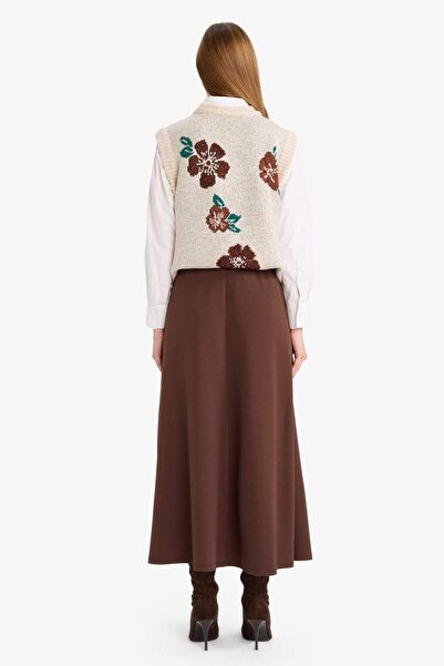 DeFacto A-Line Crepe Maxi Skirt A4706Ax25Wn