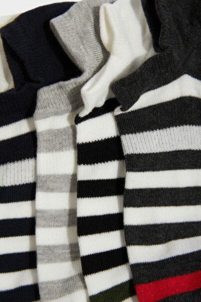 DeFacto Ανδρικές κάλτσες αθλητικών παπουτσιών 5 τεμαχίων από βαμβάκι F5327AXNS