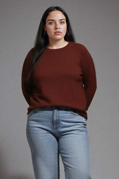 DeFacto Svetr z měkkého úpletu s výstřihem – Regular Fit I6913Az24Wn