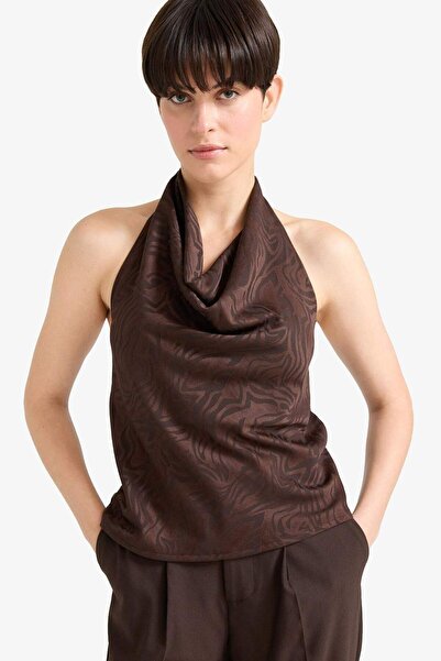 DeFacto Αμάνικη μπλούζα με κανονική εφαρμογή με λαιμόκοψη σατέν G3246AX25WN