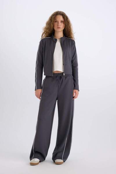 DeFacto Straight Fit Τσέπη ίσιο πόδι Μακρύ μήκος Λεπτό Φούτερ D6668AX25SP