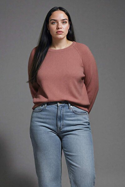 DeFacto Základní jednobarevný svetr s volným střihem a výstřihem do V I6913AZ25WN