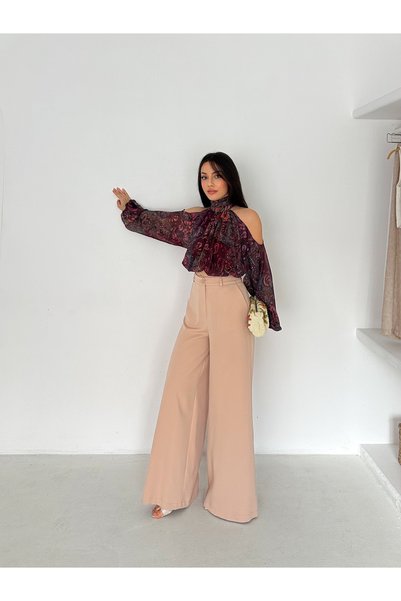 Vuntal BUTİK Pantaloni palazzo cu croială dublu largă