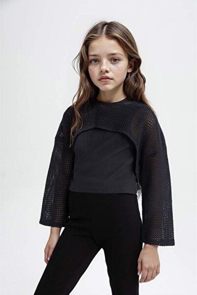 DeFacto Μακρυμάνικο T-shirt για κορίτσια Relax Fit Crew Neck Rib C3350A824SP