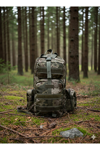 ÇANTA 42 لتر متسلق الجبال في الهواء الطلق التخييم الرحلات العسكرية التكتيكية حقيبة ظهر مقاومة للماء مع مقصورة التمويه