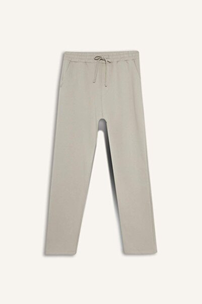 DeFacto Regular Fit Παντελόνι με κορδόνια μέσης με τσέπες ίσιο παχύ παντελόνι D7836AX25AU