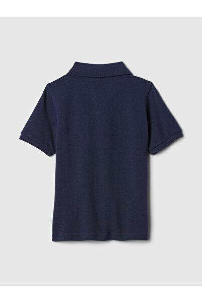 GAP Baby Boy Navy Blue Logo Polo Neck T-Shirt