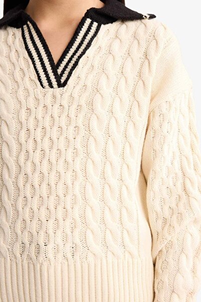 DeFacto Girl's Polo Neck Knitwear Sweater G1626A825Au