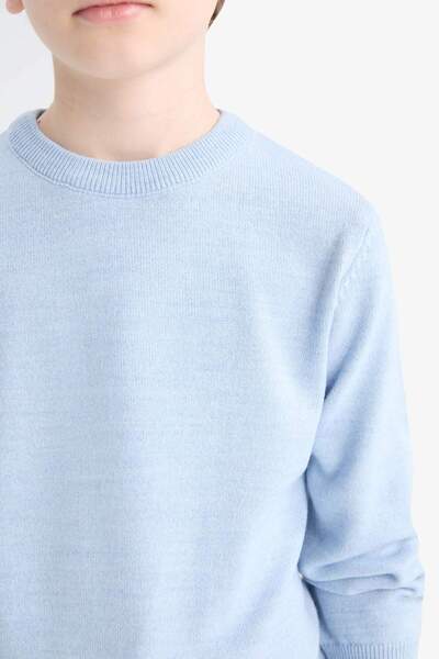 DeFacto Tricotaj cu gât rotund Pulover albastru pentru băiat A4992A8/BE475