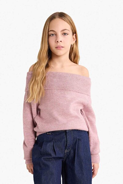 DeFacto Girl's Off-Shoulder Knitwear Sweater G1628A825Au