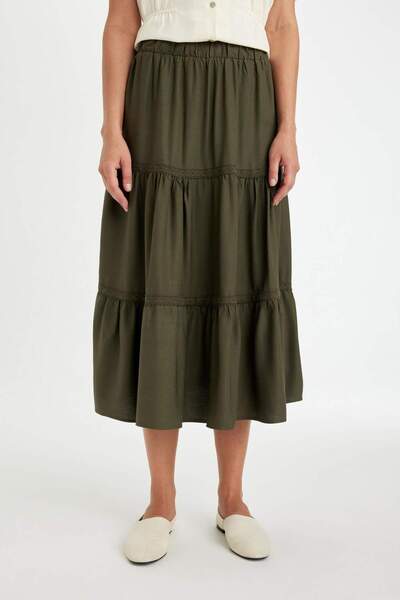 DeFacto Ελαστική μέση κανονική φούστα μίντι κιλό - D5194ax24au