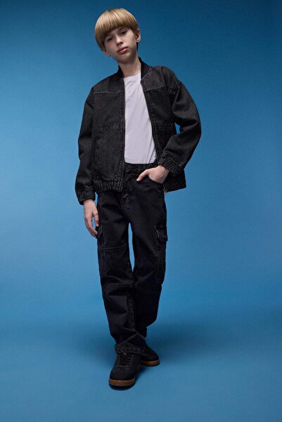 DeFacto Boy's College Collar Bomber Jacket D6538A825Sp