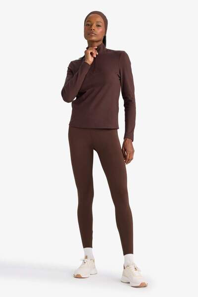 DeFacto DefactoFit Ανακουφιστικό κολάν ψηλόμεσο με μαλακό χνούδι που αγκαλιάζει τη μέση Basic ίσιο αθλητικό κολάν W8206AZ25AU