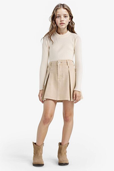 DeFacto Girl's Fitted Crew Neck Knitwear Sweater E9849A825Au