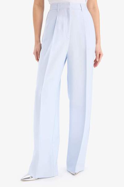 DeFacto Afra x Pantaloni palazzo din țesătură cu picioare largi, cu buzunare, talie înaltă, picioare largi A1138AX25SP